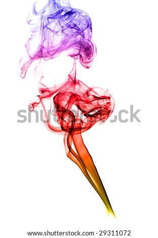abstract smoke isolated on white background