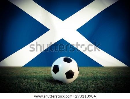  SCOTLAND  symbol soccer ball vintage color