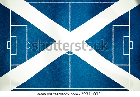  SCOTLAND  symbol soccer ball vintage color
