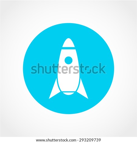 Rocket Icon Isolated on White Background