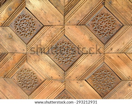 Old squared wooden pattern texture