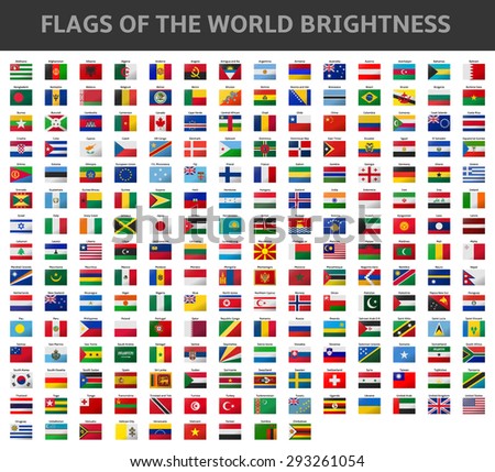 flags of the world brightness Royalty-Free Stock Photo #293261054