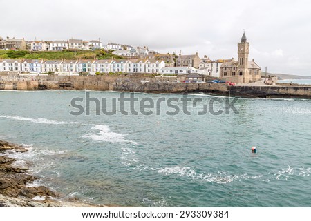 Porthleven harbour in cornwall england uk