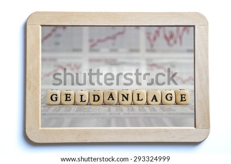 financial investment word on a isolated board