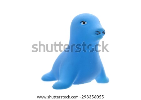 Rubber seal toy isolated