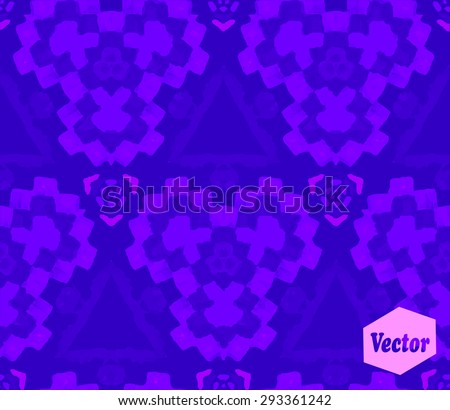 Striped hand painted vector seamless pattern with ethnic and tribal motifs, zigzag lines, brushstrokes and splatters of paint in multiple bright colors. Vector illustration