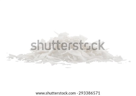Coconut's chips, isolated on white background Royalty-Free Stock Photo #293386571