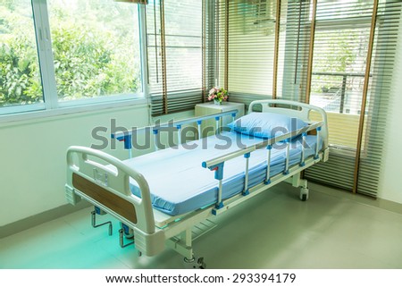 Empty Bed On Hospital Ward 