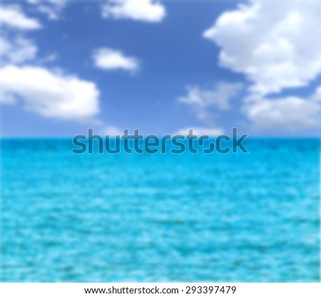 sea with blue-sky background on sunny day