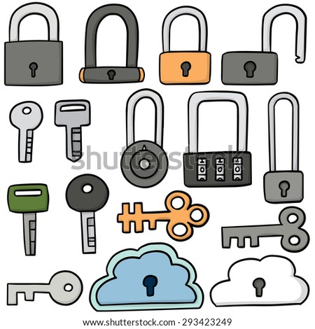 vector set of security icon