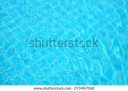 Background of water in the swimming pool with a wave