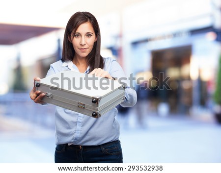 business woman with suitcase