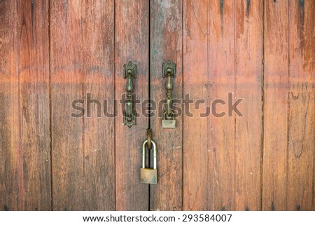 locked old wooden door