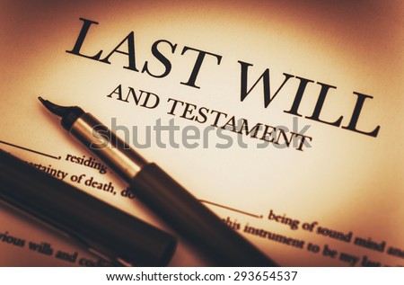 Last Will and Testament Document Ready to Sign. Last Will Document and Fountain Pen Closeup Photo. Royalty-Free Stock Photo #293654537