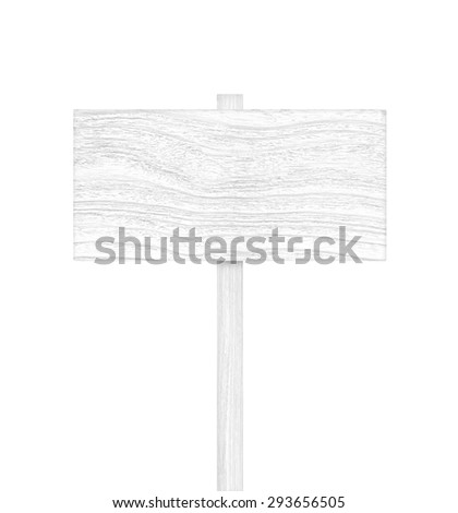 White wooden sign