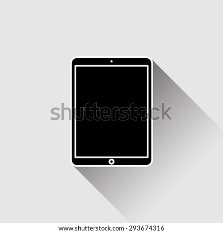 Illustration of tablet icon. Vector illustration