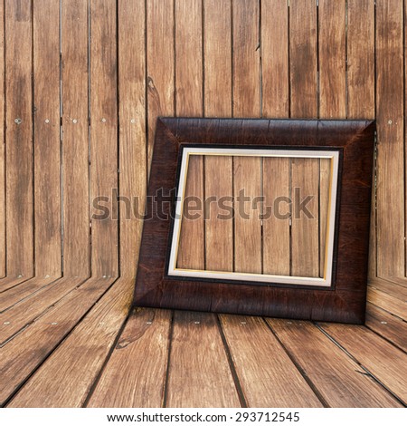 Picture frame on the wall and the floor