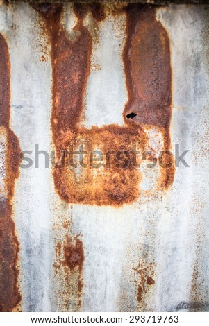 Rust old zinc roof, rusty abstract background