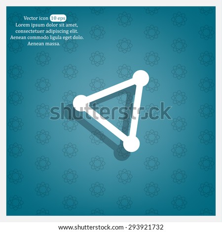 Abstract network connection structure, digital technology communication polygon cube, geometric shape with nodes. Flat icon modern design style vector illustration concept.