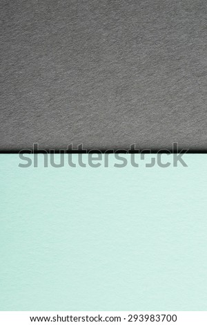Mint color paper sheet on grey background