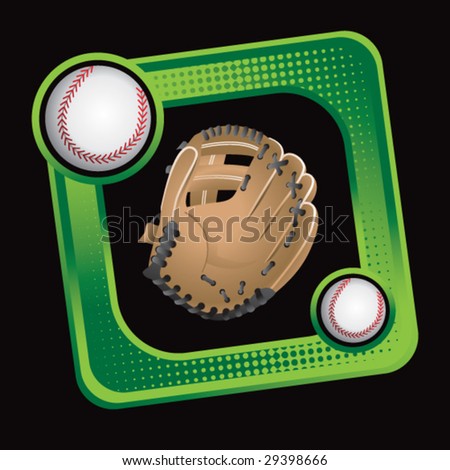 green sports box featuring baseball glove