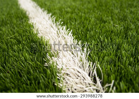 Beautiful view of football field, green grass
