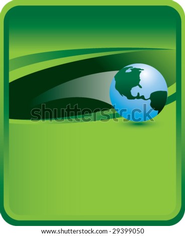 green message board with earth