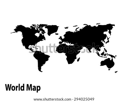 World Map, black and white world map