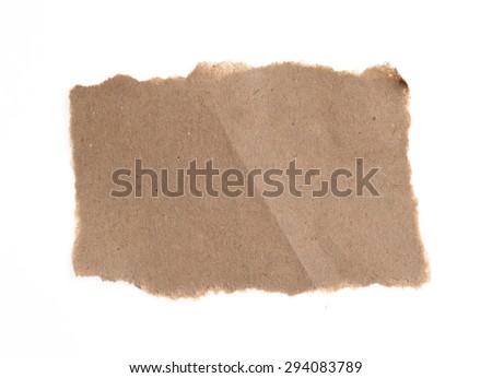 torn sheet of recycled paper