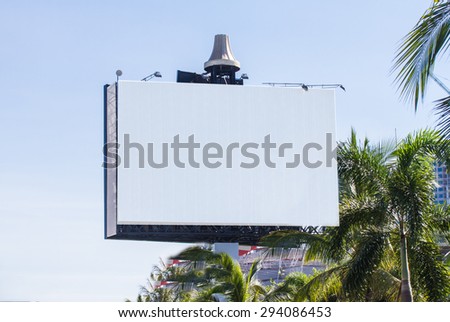 Blank billboard at daylight for advertisement.