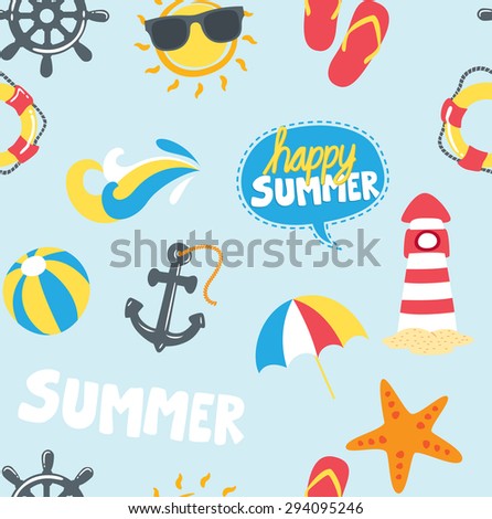 summer themed icons background