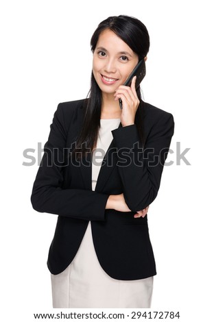 Asian businesswoman chat on mobile phone