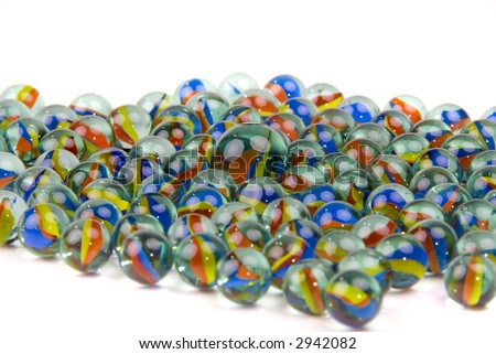 colorful group of cats eye marbles