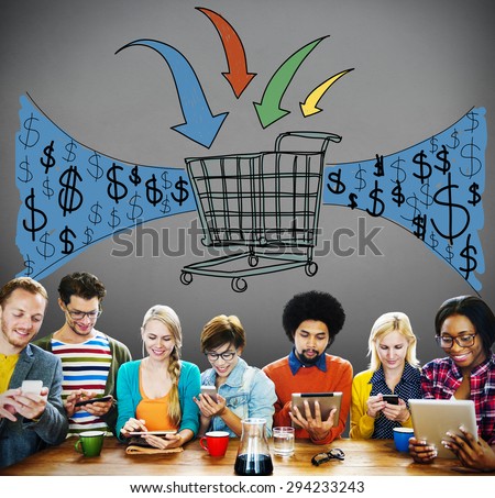 Business Technology Shopping Online Browsing Concept Royalty-Free Stock Photo #294233243