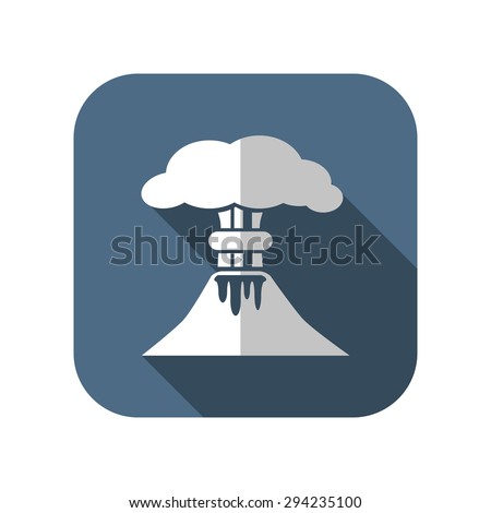 volcano mountain erupting icon
