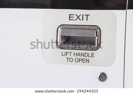 Emergency exit door of aircraft