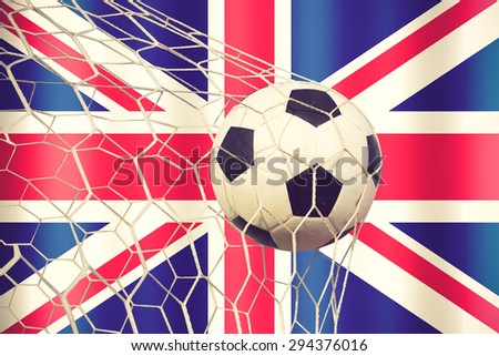UK soccer ball vintage color