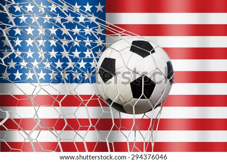  soccer ball on America flag