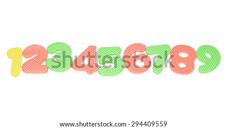 alphabet puzzle colorful shooting in white background 