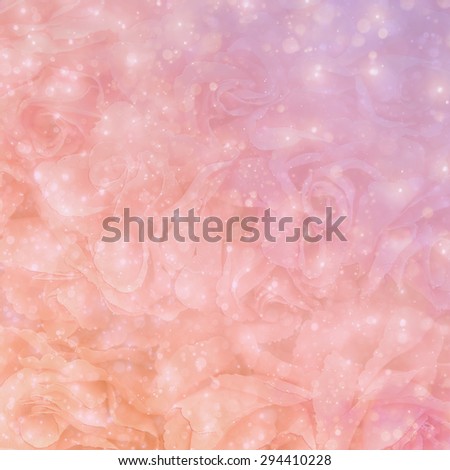 Abstract soft rose flower with bokeh light on pastel tone background