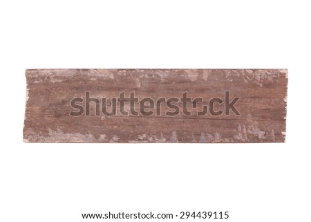 Plank isolated on white