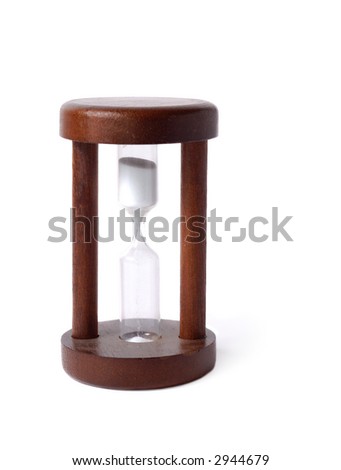 Ordinary hourglass isolated over the white background