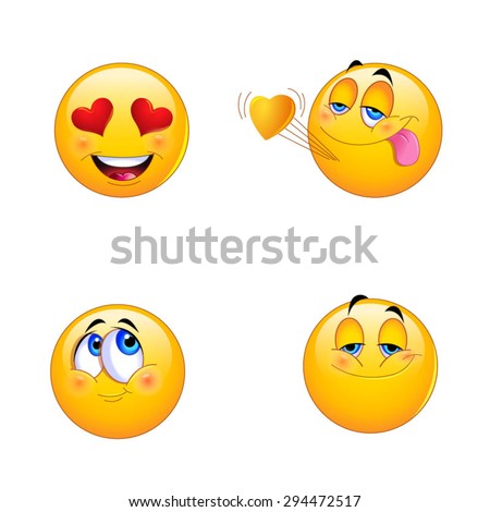 4 Emoji Smiley Faces