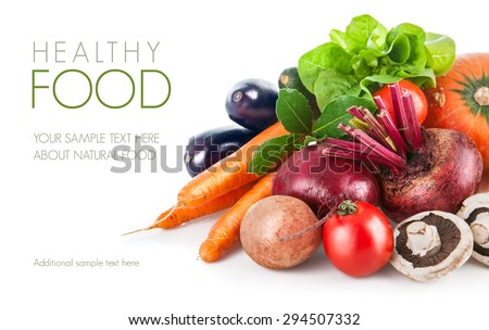 Fresh vegetables with leaf lettuce. Isolated on white background Royalty-Free Stock Photo #294507332