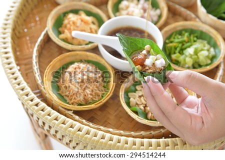 The Thai appetizer called Miang Kham