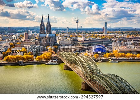 Aerial view of Cologne, Germany Royalty-Free Stock Photo #294527597