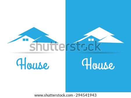 House Real Estate logo blue design template  v.1