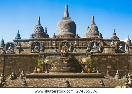 Buddhist temple of Banjar in North Bali, Indonesia