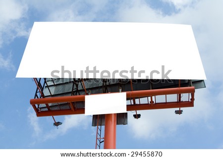  Big Blank Billboard against a Blue Sky