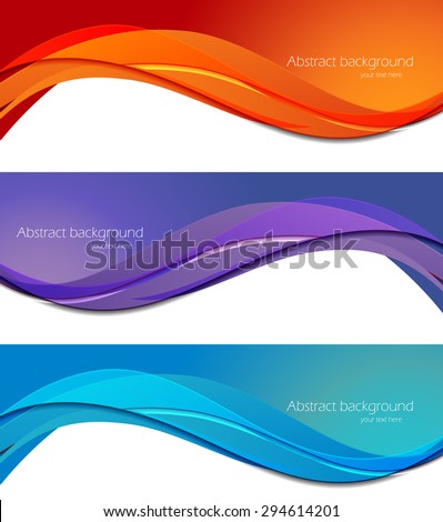 Set of banners in abstract material design style Royalty-Free Stock Photo #294614201